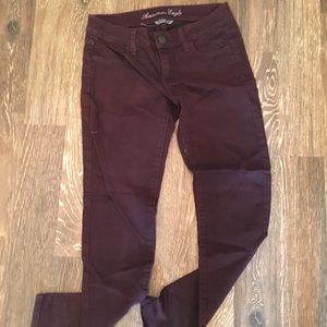 AMERICAN EAGLE purple JEGGINGS SIZE 4